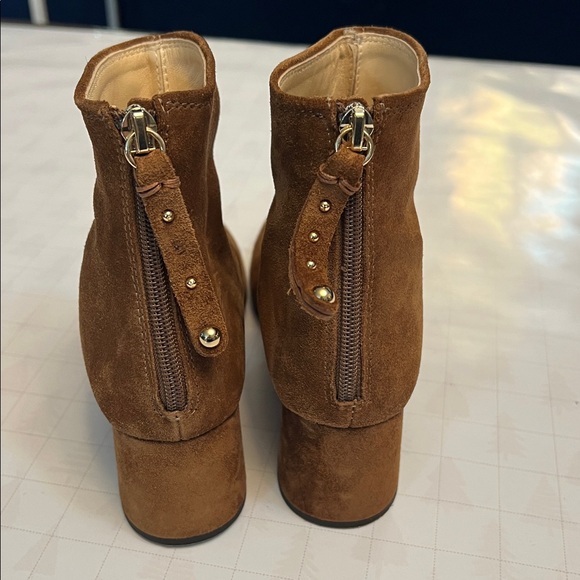 AGL ATTILIO GIUSTI LEOMBRUNI VETA SUEDE ANKLE BOOTS 35=5  COGNAC BROWN - Picture 5 of 16